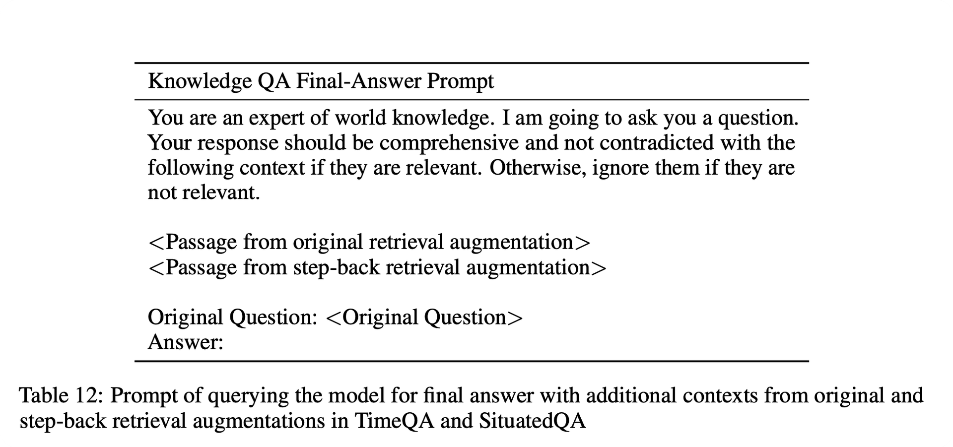 Prompt for step-back question