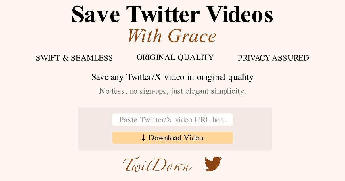 做了个 Twitter 视频下载网站 - twitdown.com